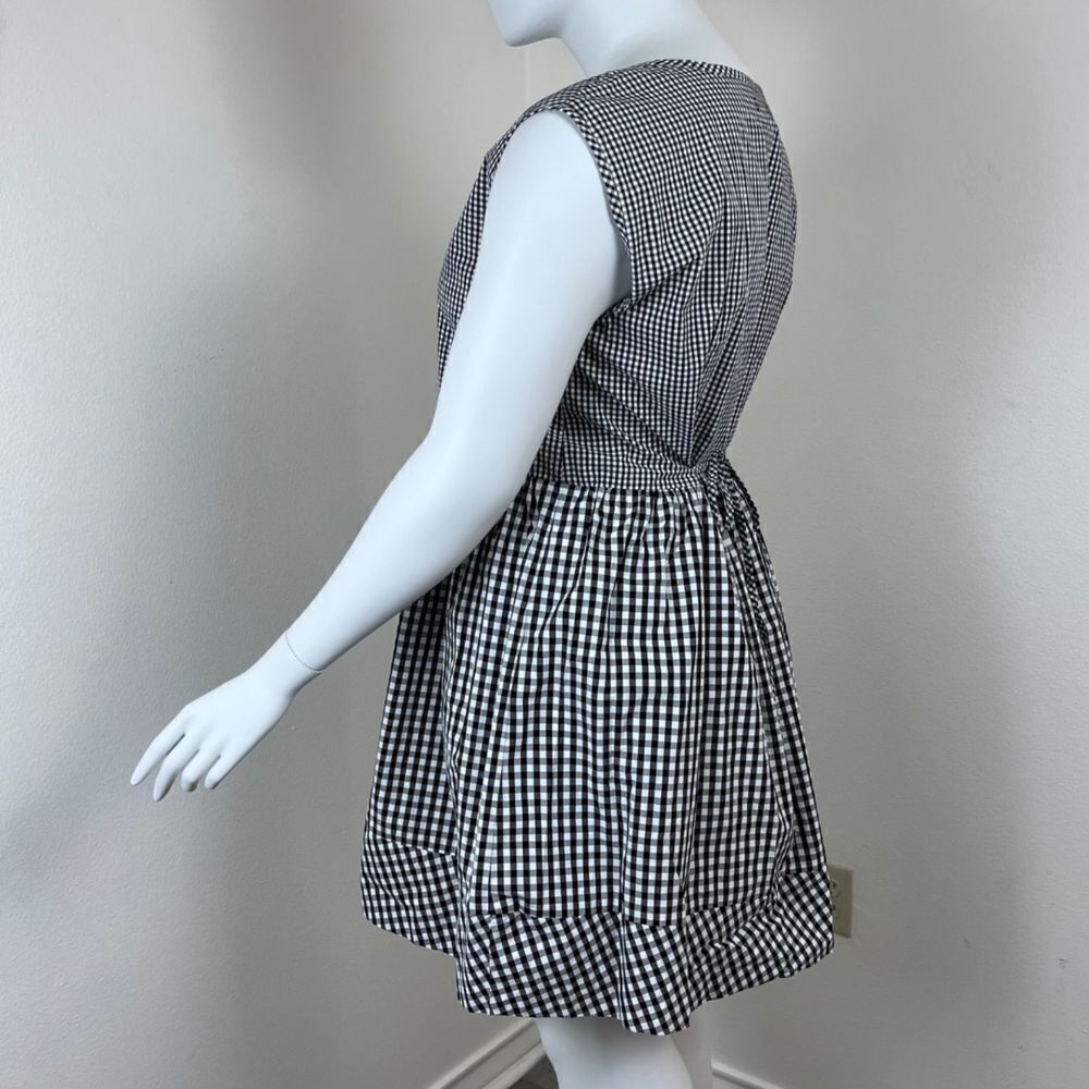 Madewell Women Size L Crepe Gingham Cotton Fit & Flare Baby Doll Mini NEW Dress - Picture 11 of 17